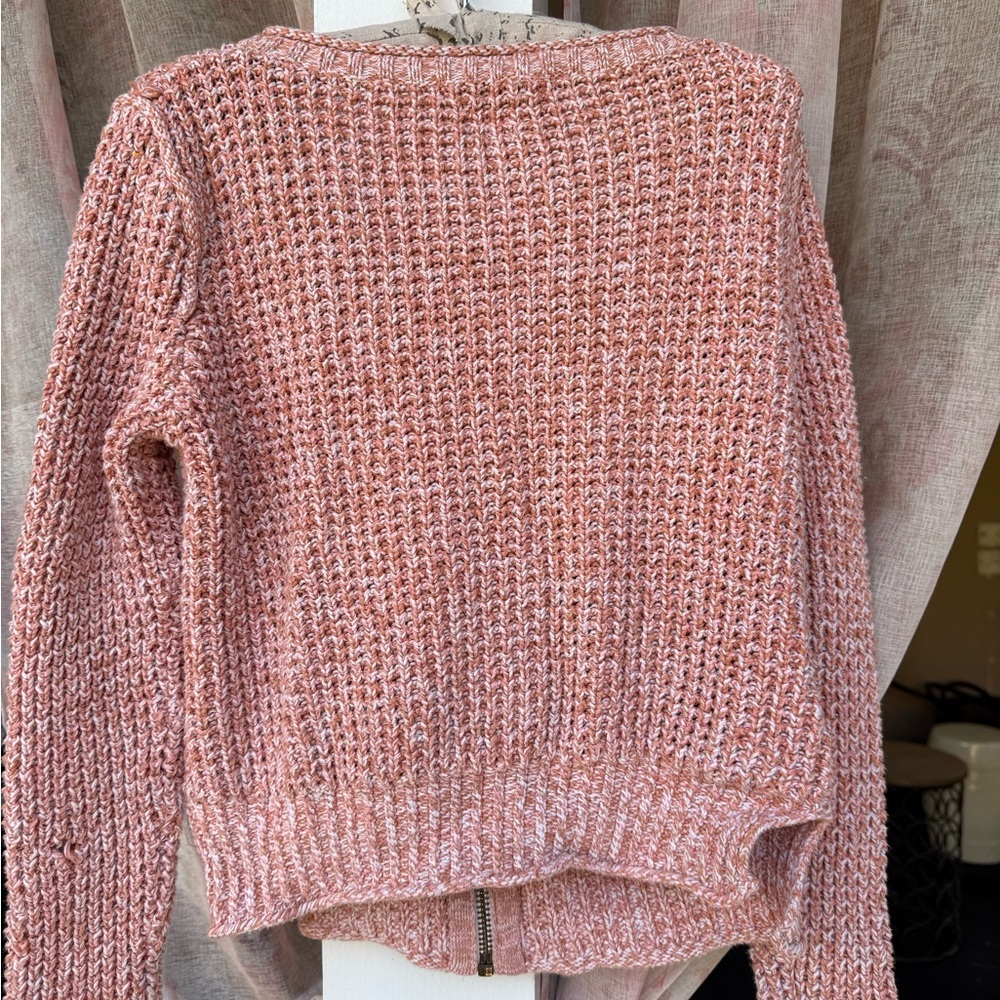 Wilfred Textured Pink Zip Up Cardigan - Picture 2 of 6